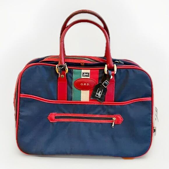 Lark Luggage Weekender Carry On or Laptop Bag Expandable w/ Lock & Keys Vintage - Picture 1 of 11